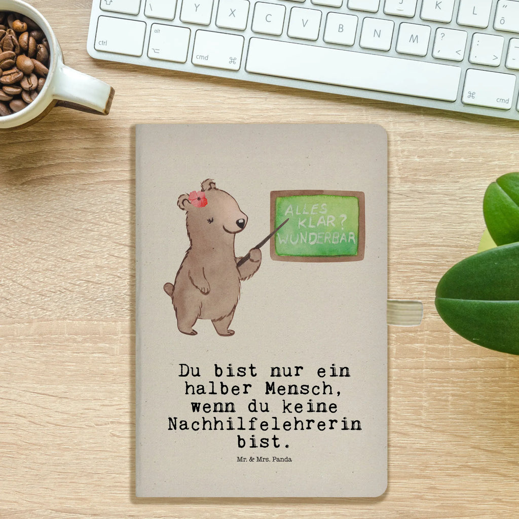 Bawełniany notatnik DIN A4 korepetytorka serce Notizen, Eintragebuch, Tagebuch, Notizblock, Adressbuch, Journal, Kladde, Skizzenbuch, Notizheft, Schreibbuch, Schreibheft, Beruf, Ausbildung, Jubiläum, Abschied, Rente, Kollege, Kollegin, Geschenk, Schenken, Arbeitskollege, Mitarbeiter, Firma, Danke, Dankeschön, Nachhilfelehrerin, Nachhilfeschule, Nachhilfeunterricht