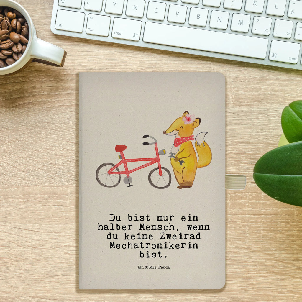 Cotton notebook Bicycle Mechatronic Technician Heart entry book, diary, notebook, notepad, sketchbook, notes, writing book, address book, journal, gift, gift idea, best, farewell gift, passing exam, anniversary, retirement, promotion, job start, sayings, funny, profession