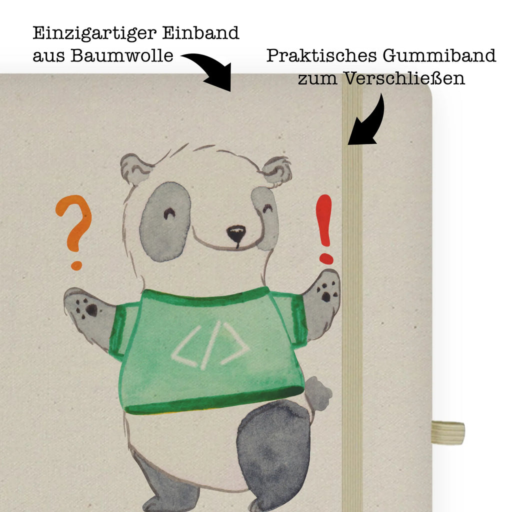 Bawełniany notes DIN A5 Programista serce Zawód, Wykształcenie, Jubileusz, Pożegnanie, Emerytura, Kolega, Koleżanka, Prezent, Dawać, Pracownik, Współpracownik, Firma, Dziękuję, Dziękuję bardzo