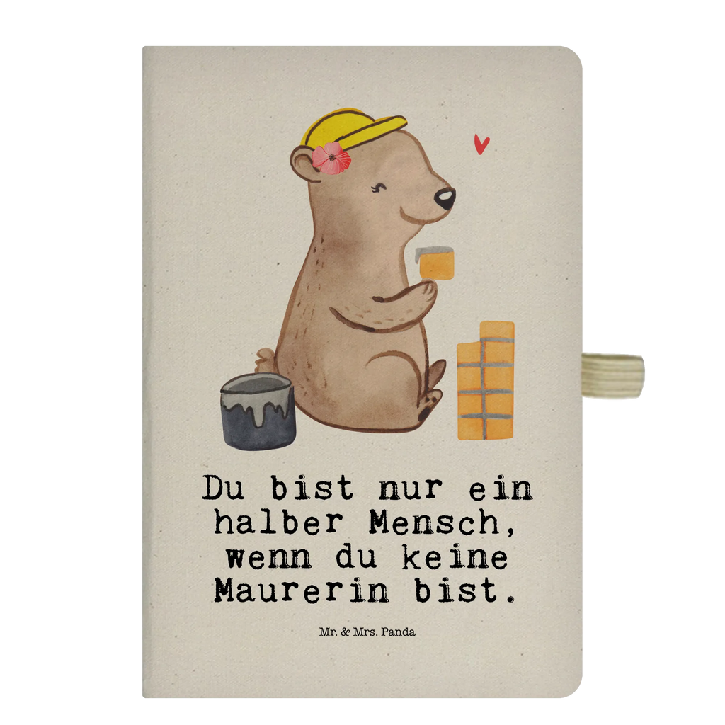 Cotton notebook Female Bricklayer heart address book, journal, sketchbook, notes, entry book, writing book, notepad, notebook, diary, gift, gift idea, best, farewell gift, passing exam, anniversary, retirement, promotion, job start, sayings, funny, profession