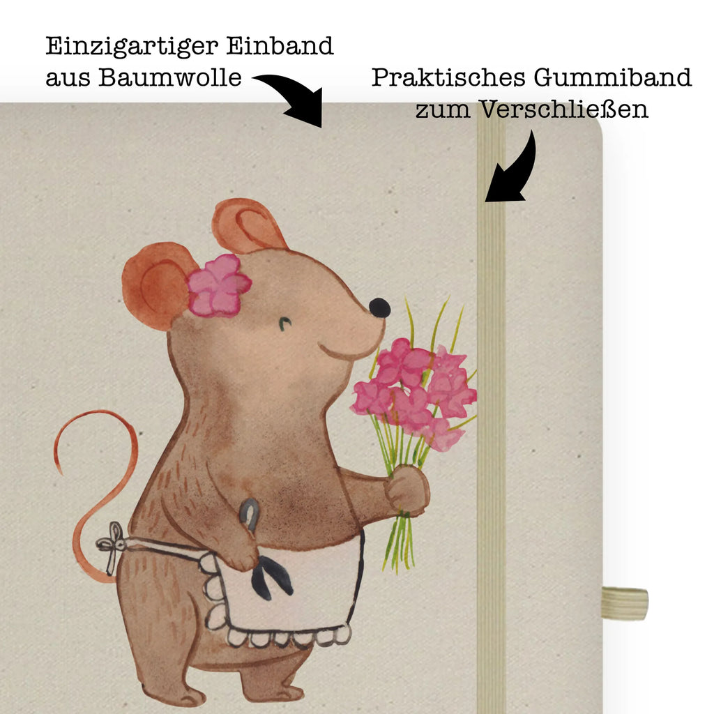 Cotton notebook female florist Heart notebook, notepad, journal, entry book, address book, notes, diary, writing book, sketchbook, gift, gift idea, best, farewell gift, passing exam, anniversary, retirement, promotion, job start, sayings, funny, profession