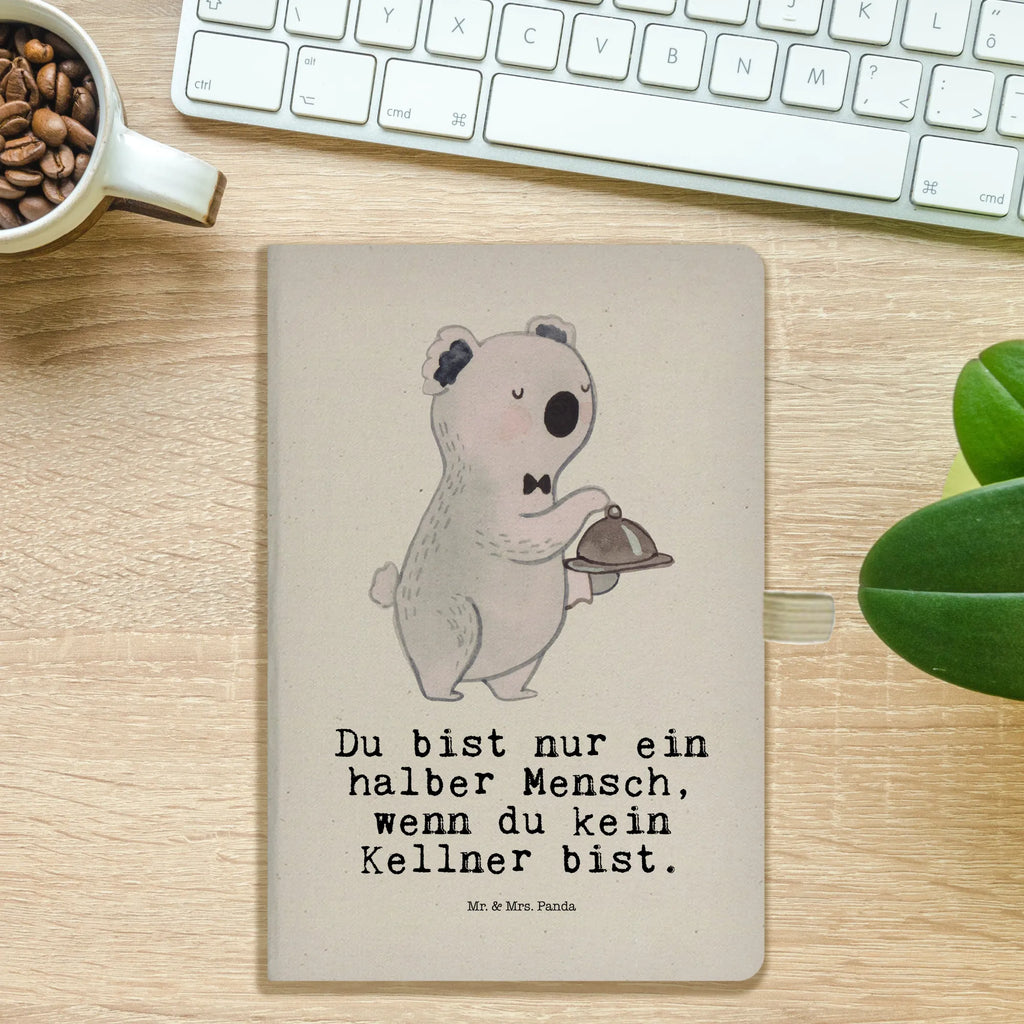 Cotton notebook Waiter Heart entry book, address book, diary, notepad, journal, notebook, writing book, notes, sketchbook, gift, gift idea, best, farewell gift, passing exam, anniversary, retirement, promotion, job start, sayings, funny, profession