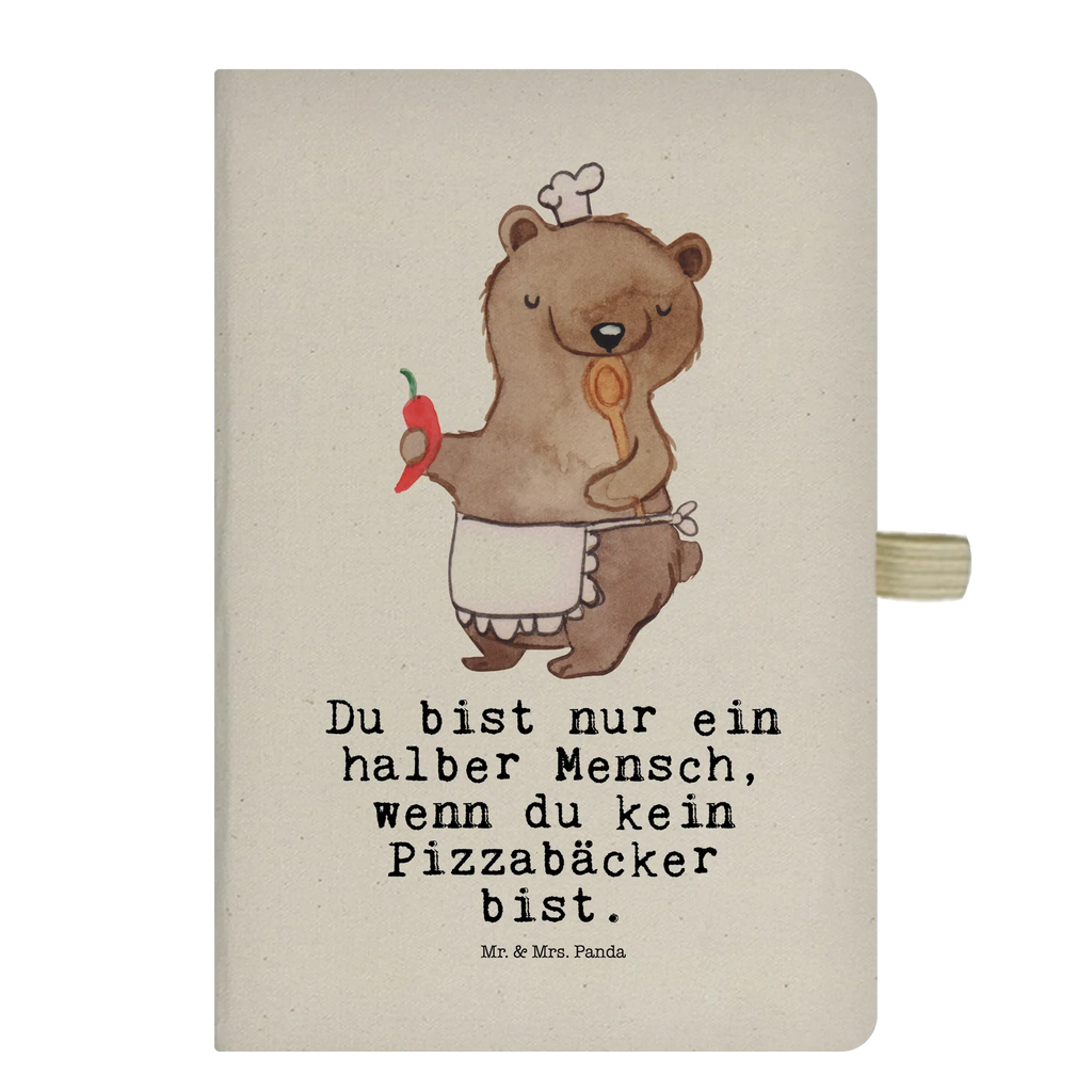 Bawełniany notes DIN A5 piekarz pizzy serce Zawód, Wykształcenie, Jubileusz, Pożegnanie, Emerytura, Kolega, Koleżanka, Prezent, Dawać, Pracownik, Współpracownik, Firma, Dziękuję, Dziękuję bardzo