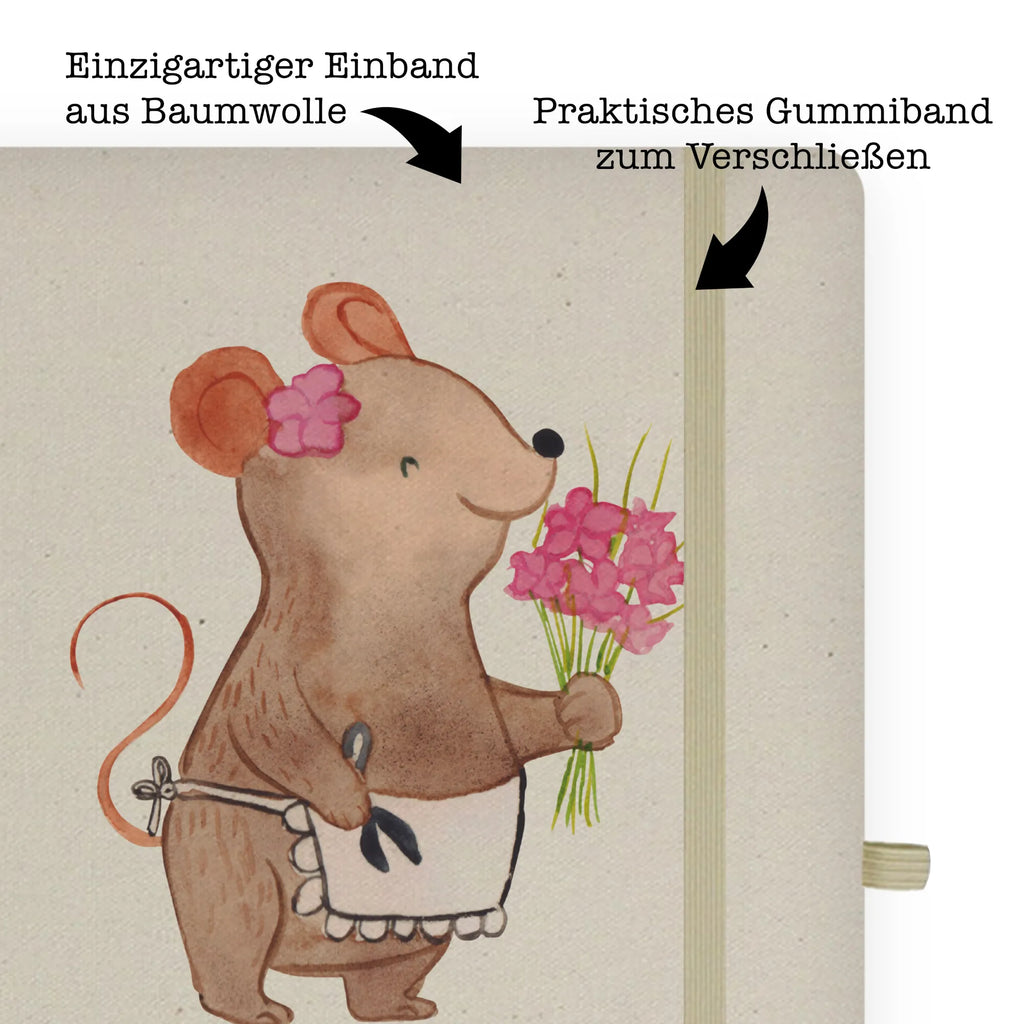 Cotton notebook female florist Heart notebook, notepad, journal, entry book, address book, notes, diary, writing book, sketchbook, gift, gift idea, best, farewell gift, passing exam, anniversary, retirement, promotion, job start, sayings, funny, profession