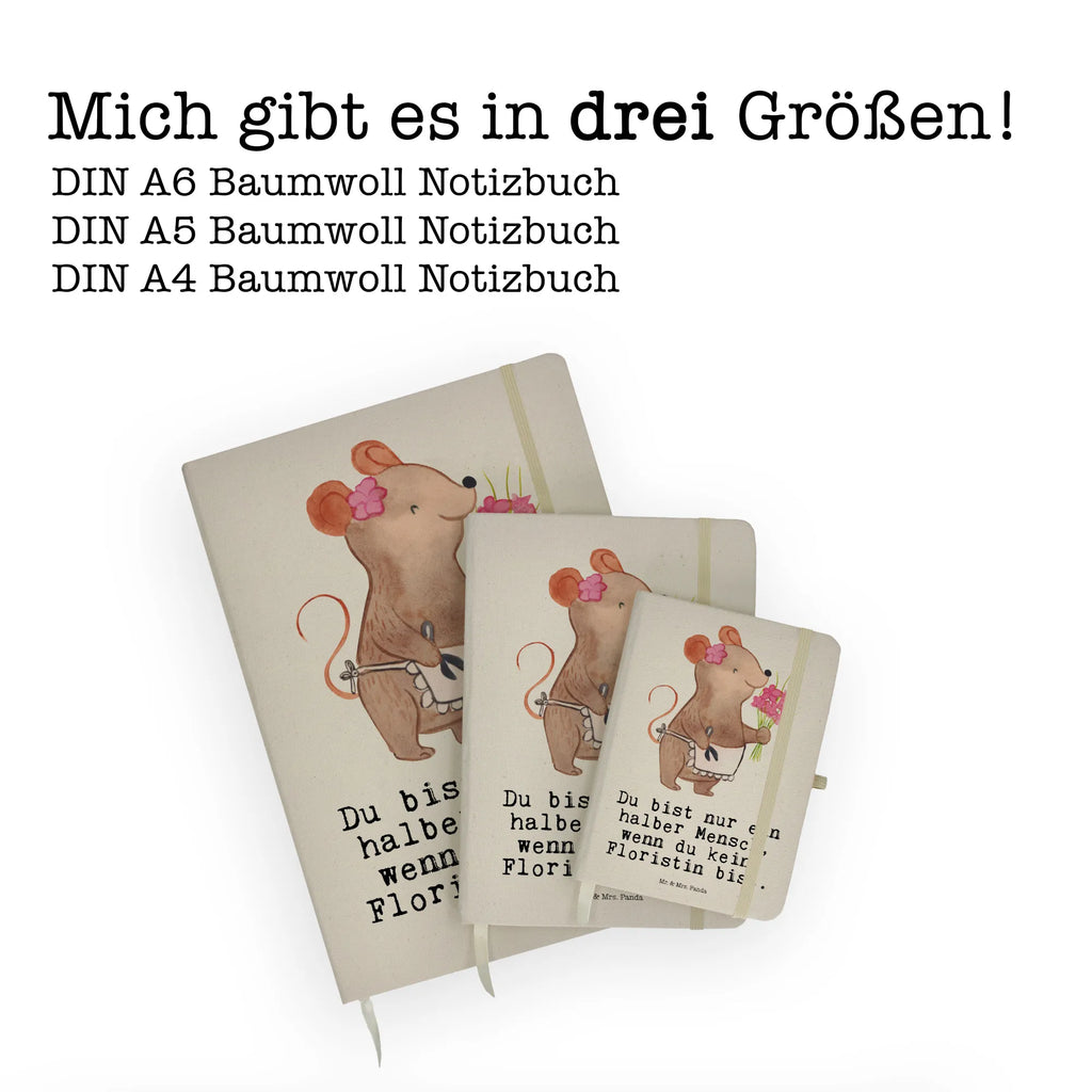 Cotton notebook female florist Heart notebook, notepad, journal, entry book, address book, notes, diary, writing book, sketchbook, gift, gift idea, best, farewell gift, passing exam, anniversary, retirement, promotion, job start, sayings, funny, profession