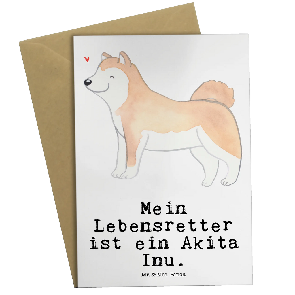Greetings card Akita Inu Lifesaver invitation card, greeting card, birthday card, folding card, wedding card, Dog, dog breed, purebred dog, dog owner, gift, animal lover, giving, puppy