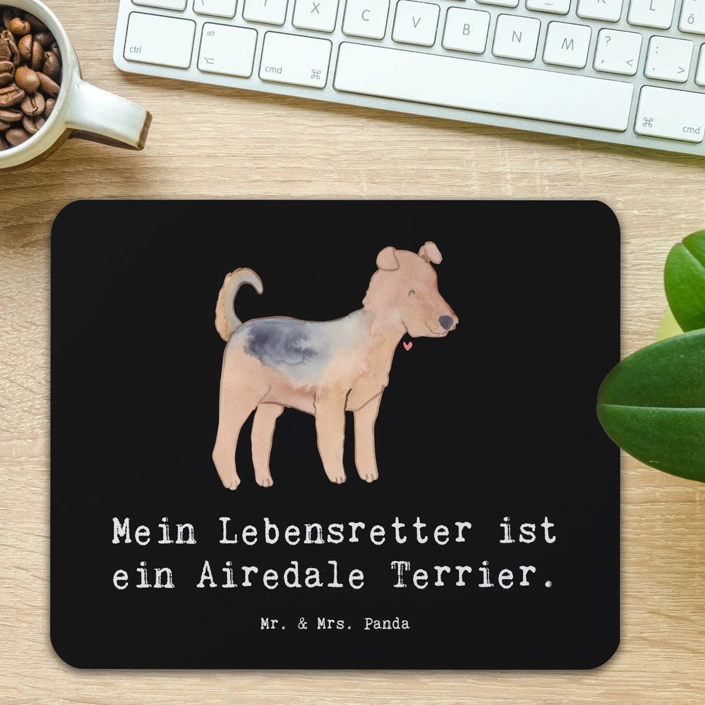 Mouse mat Airedale Terrier Lifesaver Arbeitszimmer, Designer Mauspad, Einzigartiges Mauspad, Mauspad Büro, Büroausstattung, PC Zubehör, Mousepad, Mauspad, Computer zubehör, Mausunterlage, Hund, Hunderasse, Rassehund, Hundebesitzer, Geschenk, Tierfreund, Schenken, Welpe