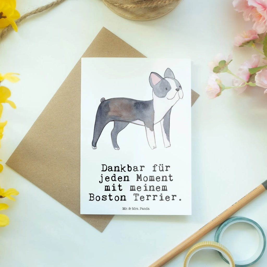 Greetings card Boston Terrier Moment folding card, birthday card, invitation card, wedding card, greeting card, Dog, dog breed, purebred dog, dog owner, gift, animal lover, giving, puppy