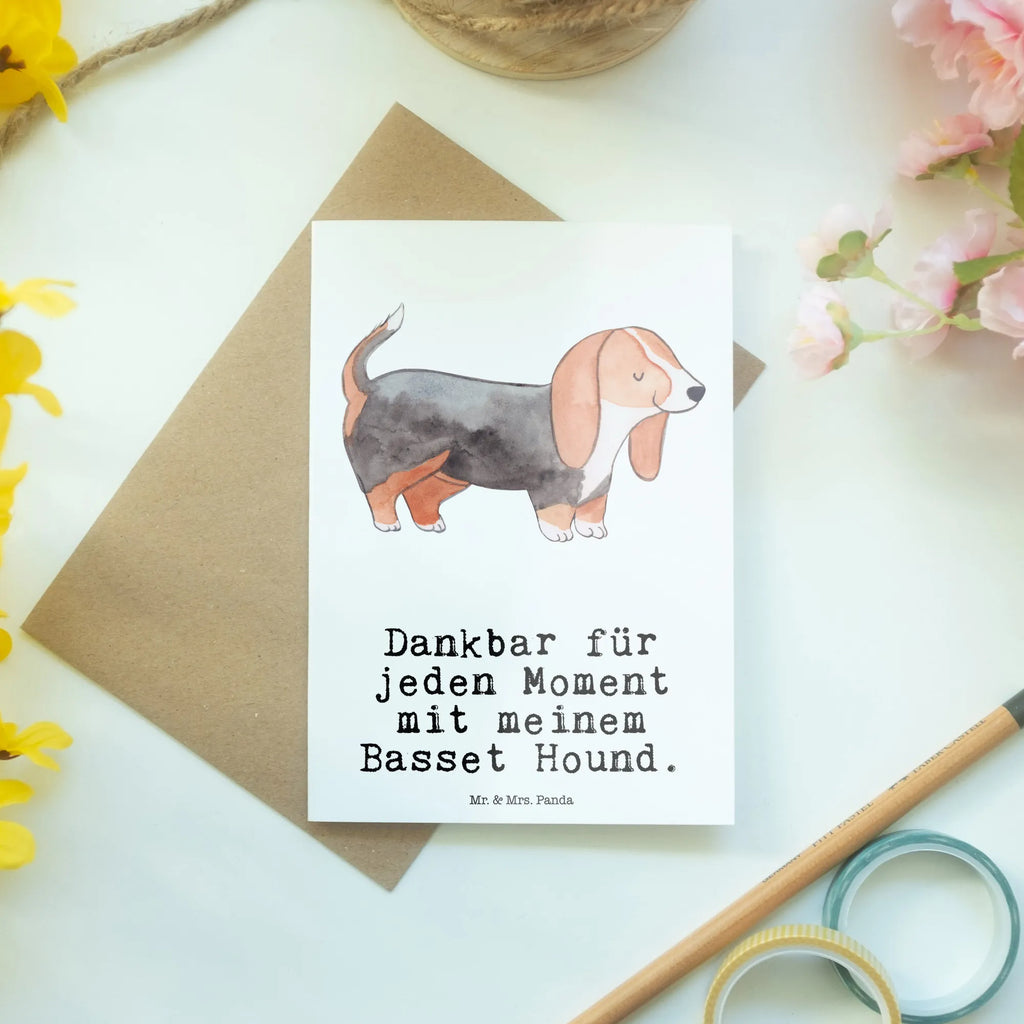 Greetings card Basset Hound Moment birthday card, greeting card, invitation card, wedding card, folding card, Dog, dog breed, purebred dog, dog owner, gift, animal lover, giving, puppy