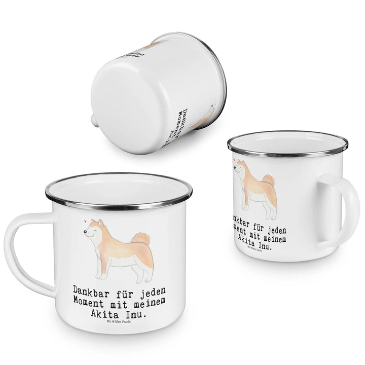 Enamel camping mug Akita Inu Moment