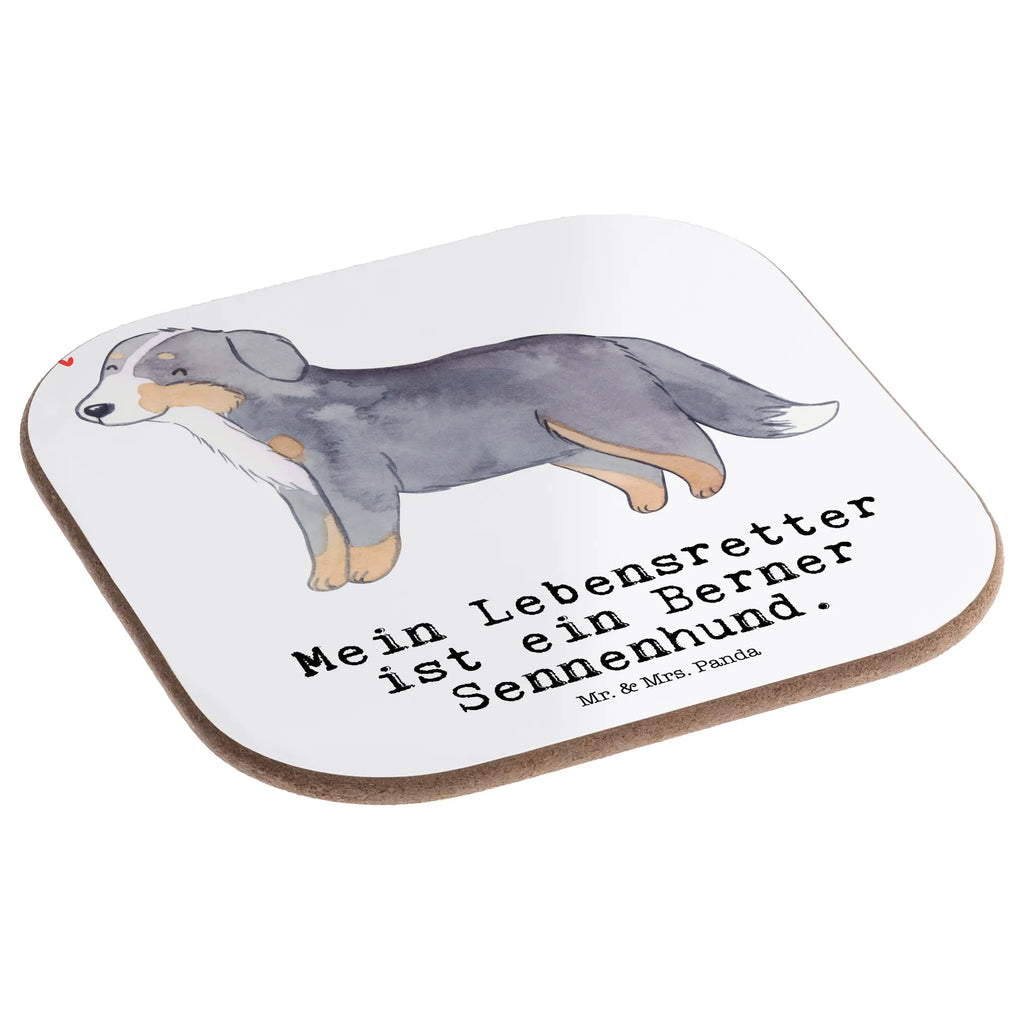 Square coaster Bernese Mountain Dog Lifesaver breakfast, gift, party, Coasters, presents, gifts, glass coasters, Dog, dog breed, purebred dog, dog owner, animal lover, giving, puppy