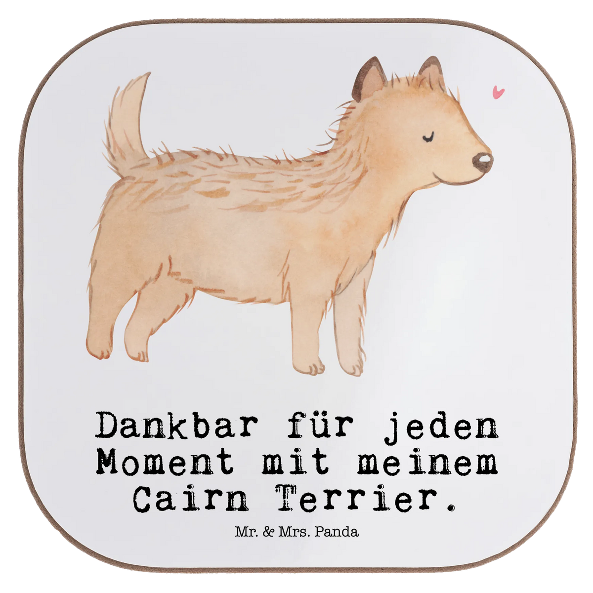 Square coaster Cairn Terrier Moment gift, animal lover, giving, dog breed, purebred dog, dog owner, puppy