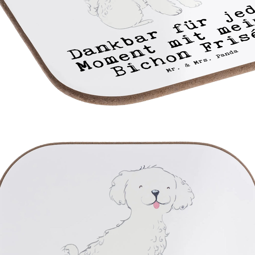 Square coaster Bichon Frise Moment gift, glass coasters, presents, breakfast, gifts, Coasters, party, Dog, dog breed, purebred dog, dog owner, animal lover, giving, puppy