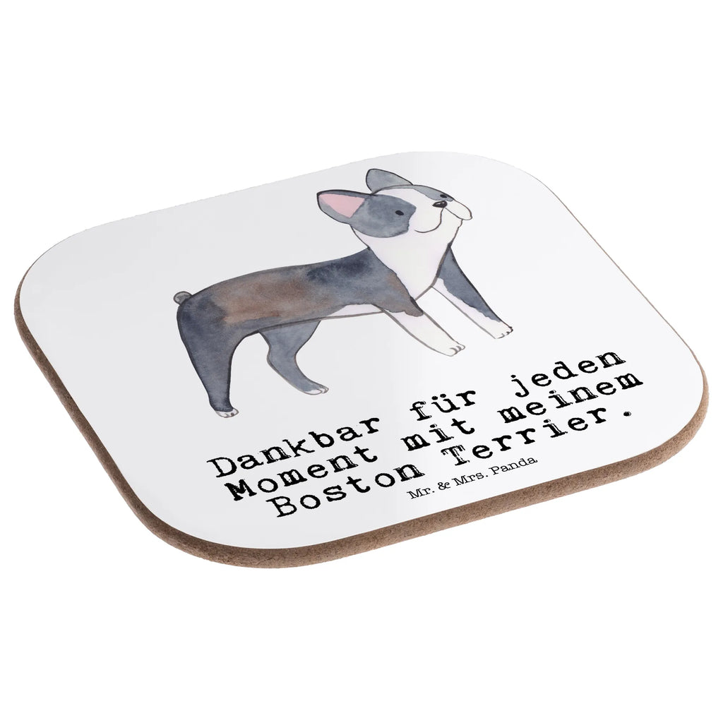 Square coaster Boston Terrier Moment breakfast, glass coasters, gift, gifts, presents, party, Coasters, Dog, dog breed, purebred dog, dog owner, animal lover, giving, puppy