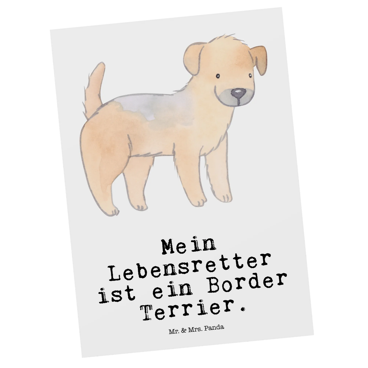 Postkarte Border Terrier Lebensretter Fotokarte, spruchkarte, bildkarte, Postkarte, Ansichtskarten, Grußkarte, kunstkarte, einzelkarte, Postkarten, Designkarte, Kunstkarten, Ansichtskarte, Motivkarte, Geschenk, Schenken, Hund, Hunderasse, Rassehund, Hundebesitzer, Tierfreund, Welpe, Border Terrier