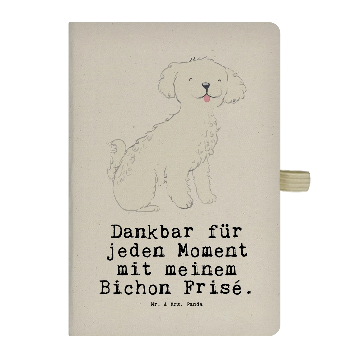 Cotton notebook Bichon Frise Moment gift, animal lover, giving, dog breed, purebred dog, dog owner, puppy