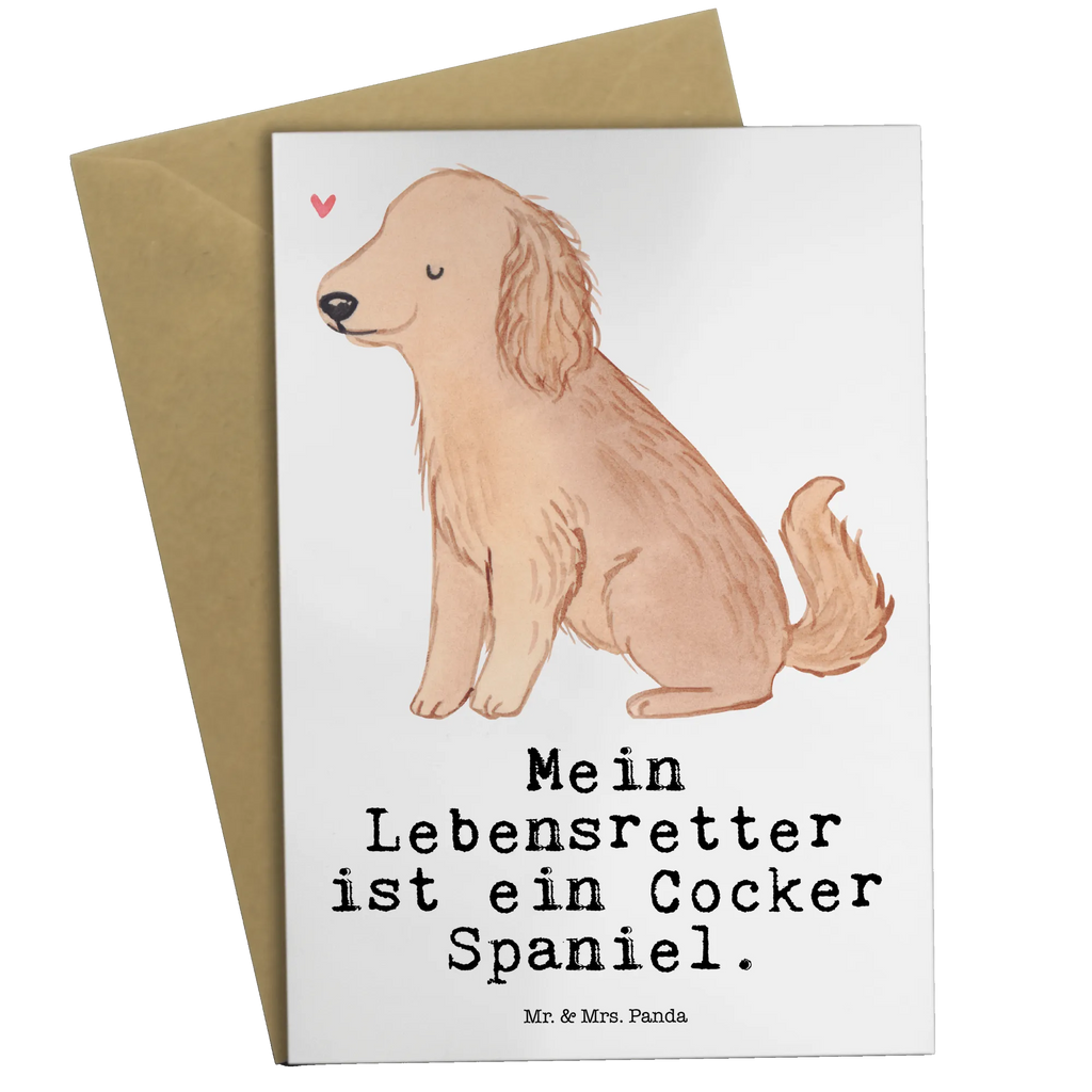 Grußkarte Cocker Spaniel Lebensretter Ansichtskarten, Glückwunschkarte, Klappkarte, Einladungskarte, Hochzeitskarte, Karte, Geburtstagskarte, Grußkarte, Hund, Hunderasse, Rassehund, Hundebesitzer, Geschenk, Tierfreund, Schenken, Welpe, Cocker Spaniel, Englische Cockerspaniel