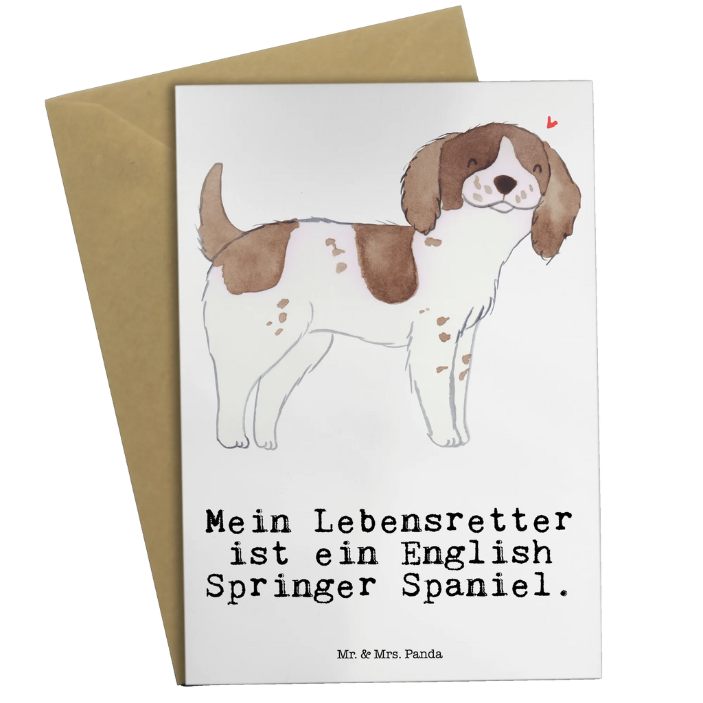 Greetings card English Springer Spaniel Lifesaver folding card, birthday card, wedding card, invitation card, greeting card, Dog, dog breed, purebred dog, dog owner, gift, animal lover, giving, puppy