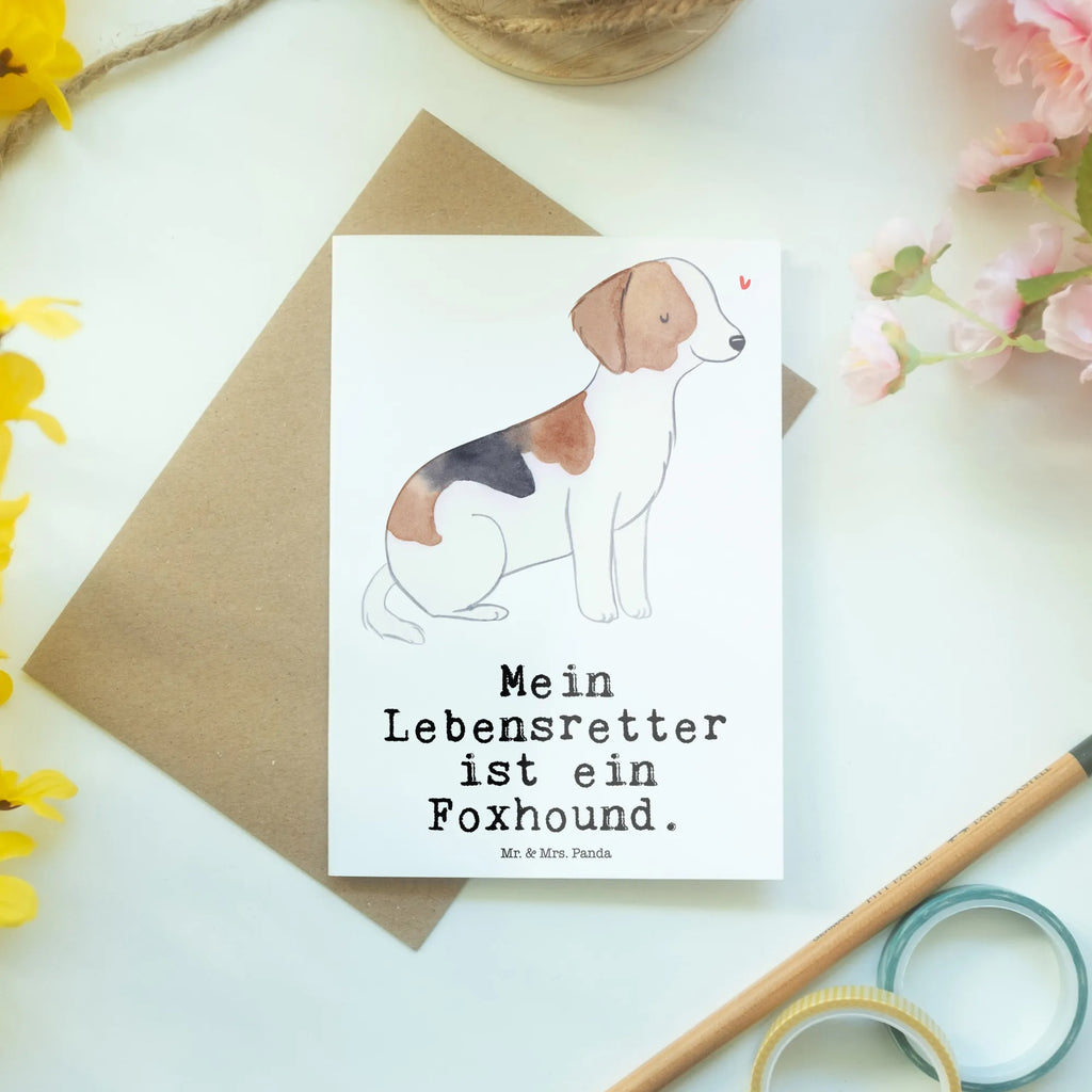 Greetings card Foxhound Lifesaver wedding card, invitation card, folding card, greeting card, birthday card, Dog, dog breed, purebred dog, dog owner, gift, animal lover, giving, puppy