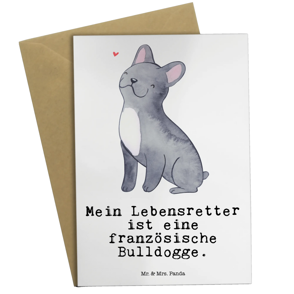 Grußkarte Französische Bulldogge Lebensretter Glückwunschkarte, Einladungskarte, Ansichtskarten, Klappkarte, Geburtstagskarte, Hochzeitskarte, Karte, Grußkarte, Hund, Hunderasse, Rassehund, Hundebesitzer, Geschenk, Tierfreund, Schenken, Welpe, Französische Bulldogge