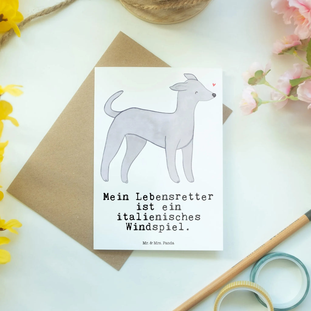 Greetings card Italian Greyhound Lifesaver invitation card, birthday card, greeting card, wedding card, folding card, Dog, dog breed, purebred dog, dog owner, gift, animal lover, giving, puppy