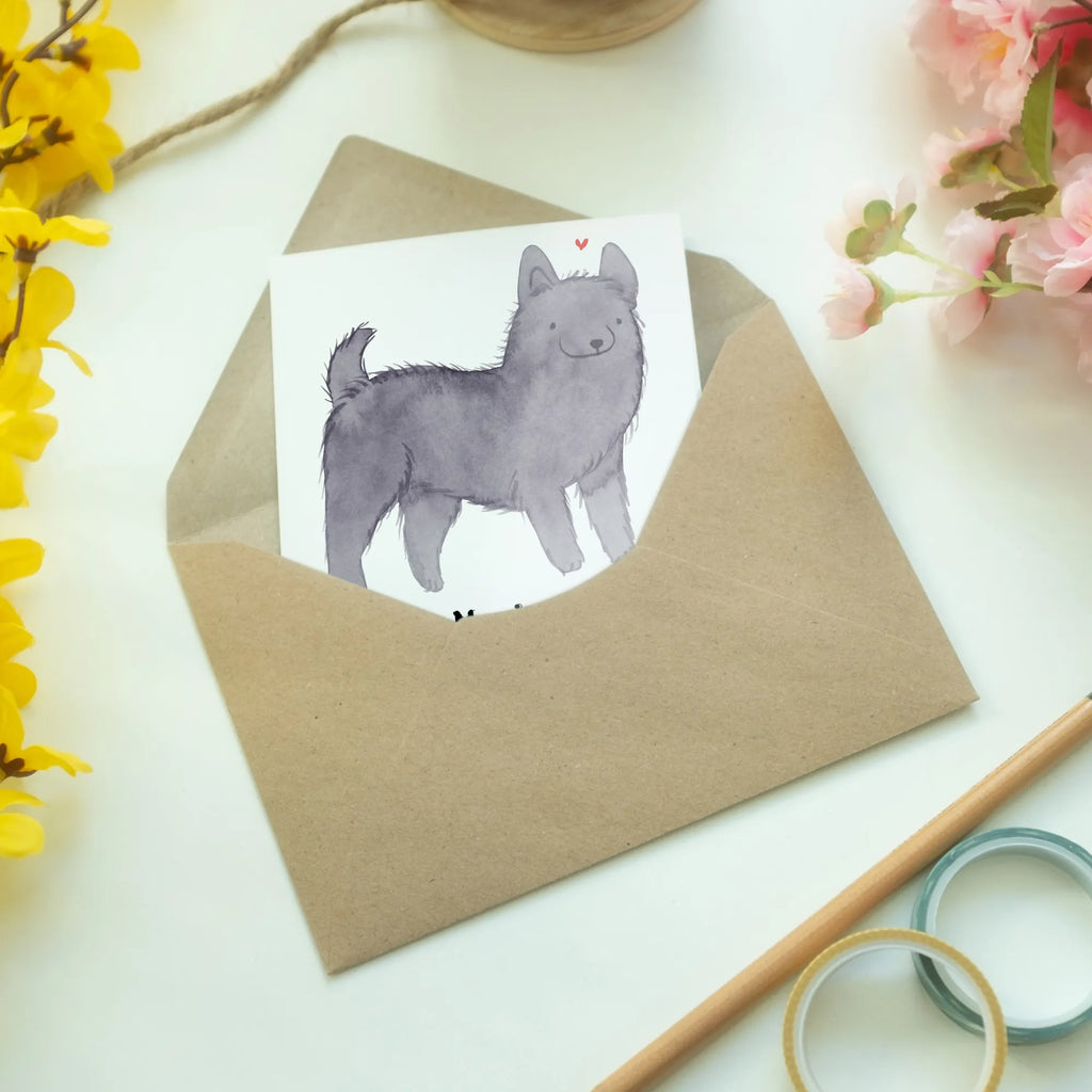 Greetings card Schipperke Lifesaver greeting card, birthday card, folding card, invitation card, wedding card, Dog, dog breed, purebred dog, dog owner, gift, animal lover, giving, puppy