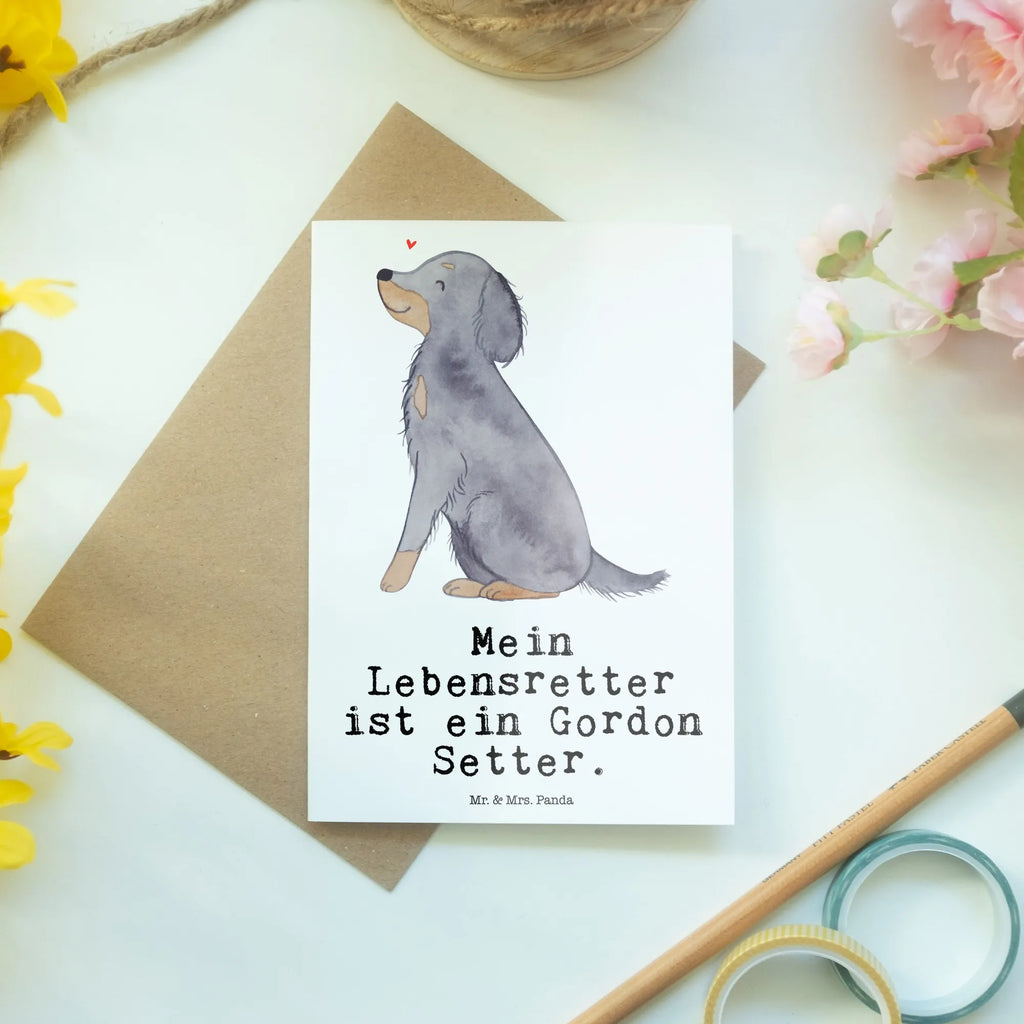 Greetings card Gordon Setter Lifesaver wedding card, birthday card, folding card, greeting card, invitation card, Dog, dog breed, purebred dog, dog owner, gift, animal lover, giving, puppy