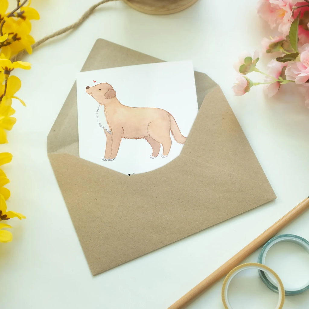 Grußkarte Nova Scotia Duck Lebensretter Klappkarte, Glückwunschkarte, Karte, Grußkarte, Einladungskarte, Ansichtskarten, Hochzeitskarte, Geburtstagskarte, Hund, Hunderasse, Rassehund, Hundebesitzer, Geschenk, Tierfreund, Schenken, Welpe, Nova Scotia Duck Tolling Retriever, Retriever