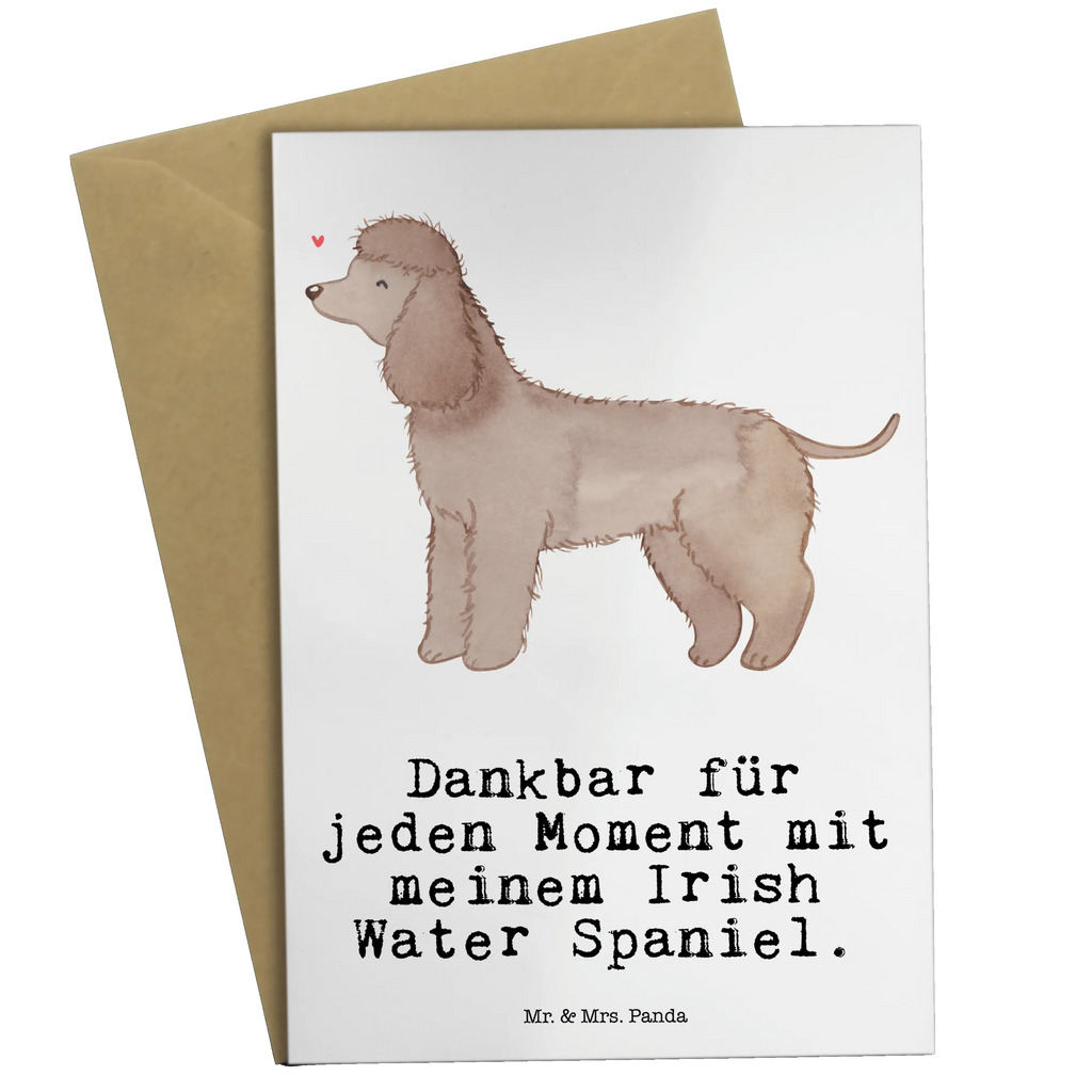 Greetings card Irish Water Spaniel moment folding card, greeting card, birthday card, wedding card, invitation card, Dog, dog breed, purebred dog, dog owner, gift, animal lover, giving, puppy