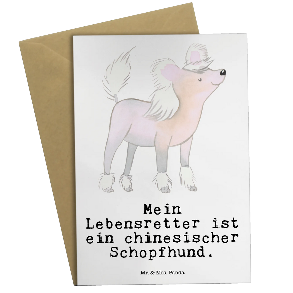 Kartka okolicznościowa Chiński grzywacz Ratownik Pies, rasa psa, pies rasowy, właściciel psa, prezent, miłośnik zwierząt, dawanie, szczeniak