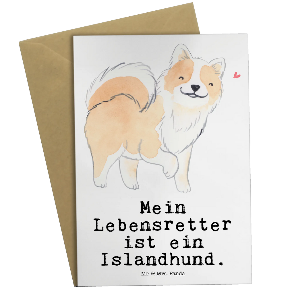 Greetings card Icelandic Sheepdog Lifesaver greeting card, wedding card, birthday card, invitation card, folding card, Dog, dog breed, purebred dog, dog owner, gift, animal lover, giving, puppy