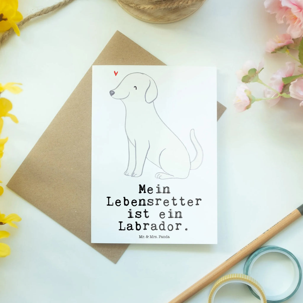 Grußkarte Labrador Lebensretter Geburtstagskarte, Grußkarte, Hochzeitskarte, Klappkarte, Glückwunschkarte, Einladungskarte, Ansichtskarten, Karte, Hund, Hunderasse, Rassehund, Hundebesitzer, Geschenk, Tierfreund, Schenken, Welpe, Labrador