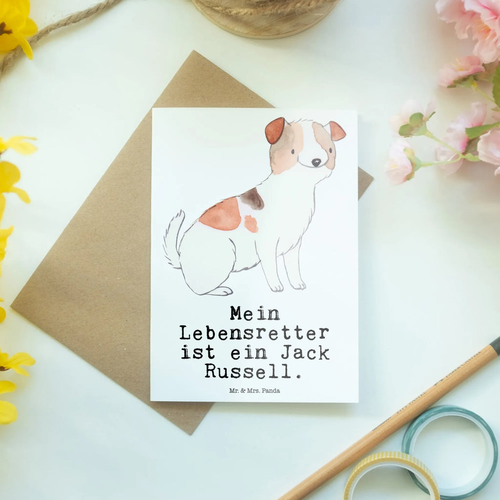Greetings card Jack Russell Terrier Lifesaver greeting card, folding card, birthday card, invitation card, wedding card, Dog, dog breed, purebred dog, dog owner, gift, animal lover, giving, puppy