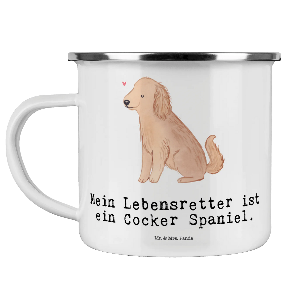Camping Emaille Tasse Cocker Spaniel Lebensretter Campingtasse, Emaille Becher, Teetasse, reisetasse, Kaffeepott, Pott, Outdoor Becher, Emaille Tasse, emaillebecher, Emailletasse, Outdoor Tasse, metallbecher, Motivtasse, wanderbecher, wandertasse, blechbecher, Tasse Emaille, Campingbecher, Blechtasse, outdoortasse, Haferl, Reisebecher, becher emaille, Teebecher, Geschenk, Schenken, Hund, Hunderasse, Rassehund, Hundebesitzer, Tierfreund, Welpe, Englische Cockerspaniel, Cocker Spaniel