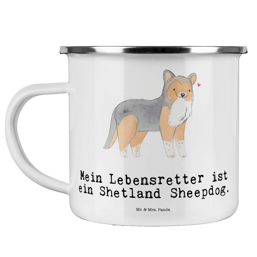 Enamel camping mug Shetland Sheepdog Lifesaver outdoor cup, camping metal cup, lightweight camping mug, metal cup, bushcraft mug, hiking mug, enamel camping cup, camp coffee mug, backpacking mug, campfire mug, travel mug, stainless steel drinking cup, steel mug for camping, camper mug, enamel mug, tin coffee cup, adventure mug, camping mug, metal camping mug, enamel drinking mug, Dog, dog breed, purebred dog, dog owner, gift, animal lover, giving, puppy