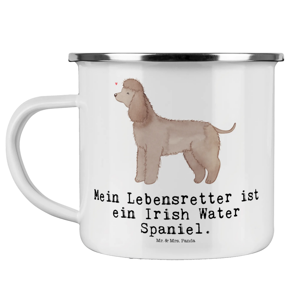 Enamel camping mug Irish Water Spaniel Lifesaver hiking mug, camp coffee mug, steel mug for camping, stainless steel drinking cup, metal cup, campfire mug, camping metal cup, lightweight camping mug, camping mug, backpacking mug, enamel drinking mug, travel mug, adventure mug, tin coffee cup, camper mug, outdoor cup, enamel camping cup, bushcraft mug, metal camping mug, enamel mug, Dog, dog breed, purebred dog, dog owner, gift, animal lover, giving, puppy