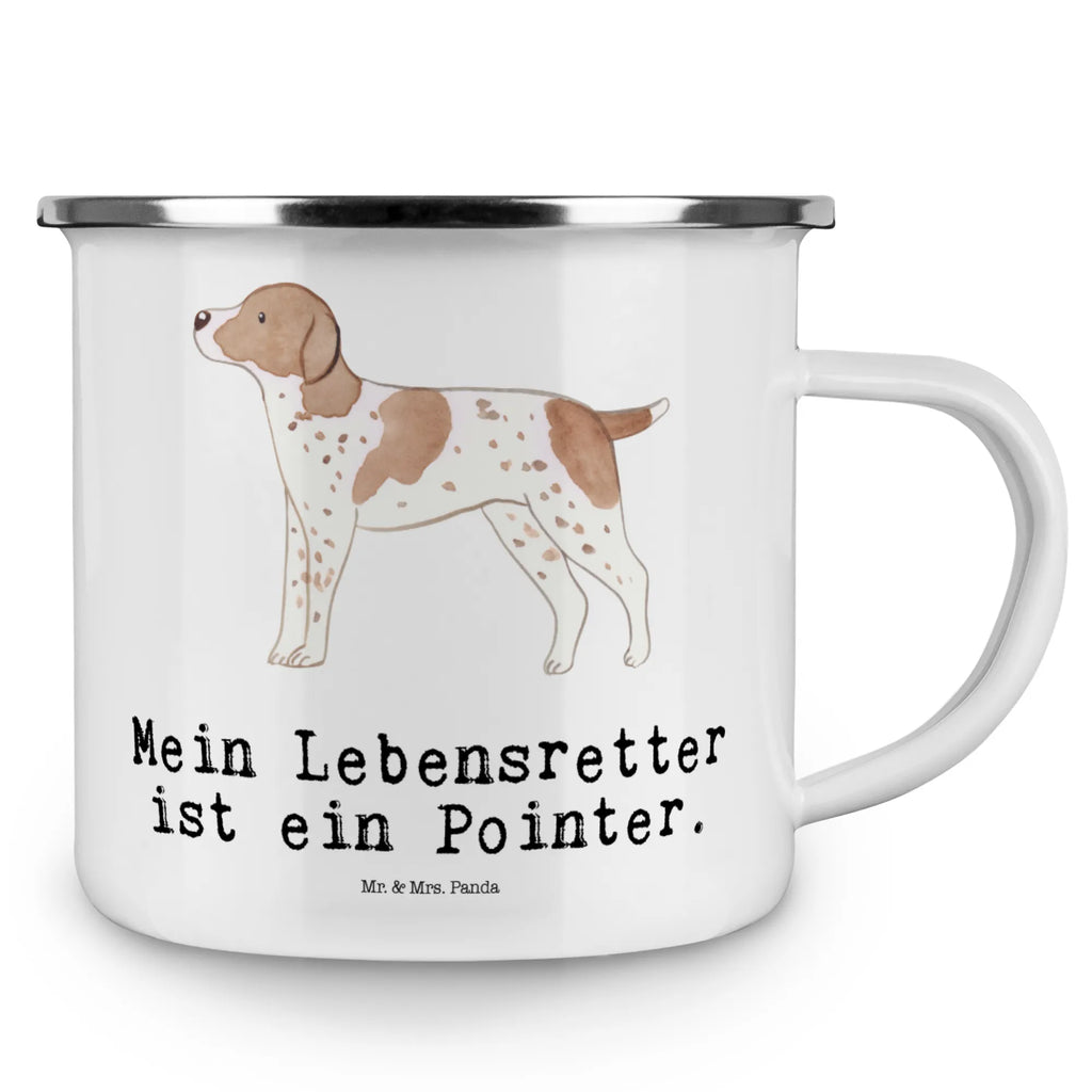 Kempingowy kubek emaliowany Pointer Ratownik Pies, rasa psa, pies rasowy, właściciel psa, prezent, miłośnik zwierząt, dawanie, szczeniak