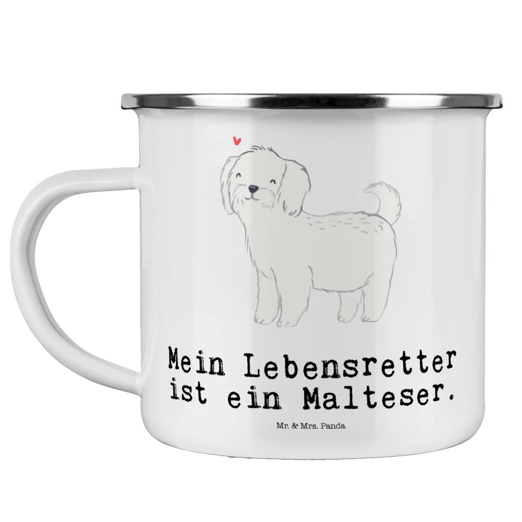 Camping Emaille Tasse Malteser Lebensretter Campingbecher, metallbecher, Emaille Becher, Tasse, wanderbecher, Pott, Trinkbecher, Campingtasse, Blechtasse, reisetasse, Emaille Tasse, Tasse Emaille, emaillebecher, Kaffeetasse, Kaffeebecher, Metalltasse, becher emaille, Teetasse, Teebecher, wandertasse, blechbecher, Becher, Emailletasse, Reisebecher, Geschenk, Schenken, Hund, Hunderasse, Rassehund, Hundebesitzer, Tierfreund, Welpe, Malteser
