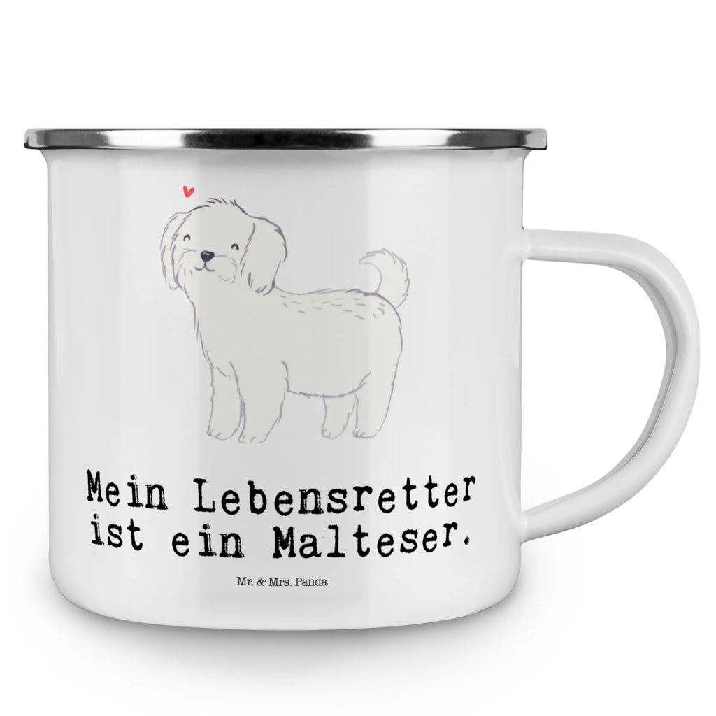 Camping Emaille Tasse Malteser Lebensretter Campingbecher, metallbecher, Emaille Becher, Tasse, wanderbecher, Pott, Trinkbecher, Campingtasse, Blechtasse, reisetasse, Emaille Tasse, Tasse Emaille, emaillebecher, Kaffeetasse, Kaffeebecher, Metalltasse, becher emaille, Teetasse, Teebecher, wandertasse, blechbecher, Becher, Emailletasse, Reisebecher, Geschenk, Schenken, Hund, Hunderasse, Rassehund, Hundebesitzer, Tierfreund, Welpe, Malteser