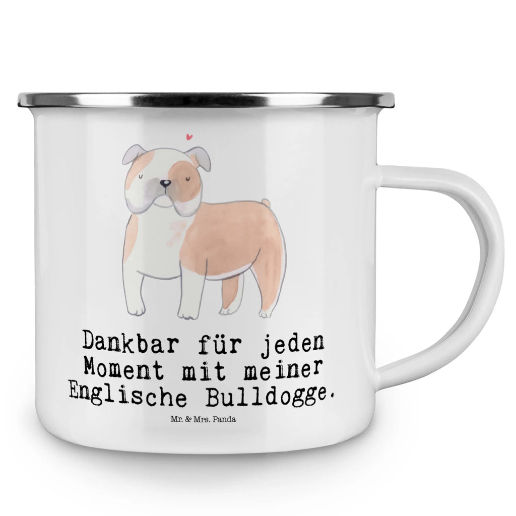 Kempingowy kubek emaliowany Buldog angielski Chwila Pies, rasa psa, pies rasowy, właściciel psa, prezent, miłośnik zwierząt, dawanie, szczeniak