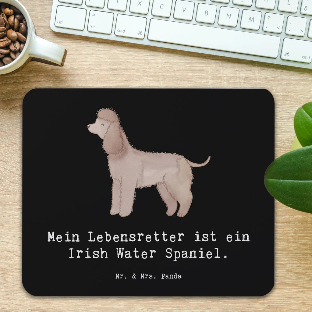 Mouse mat Irish Water Spaniel Lifesaver Office, Mouse, saying, Work, Student, PC, Study, fun, Motif, Print, Pad, Gift, mousepad, Mouse Pad, Dog, dog breed, purebred dog, dog owner, gift, animal lover, giving, puppy