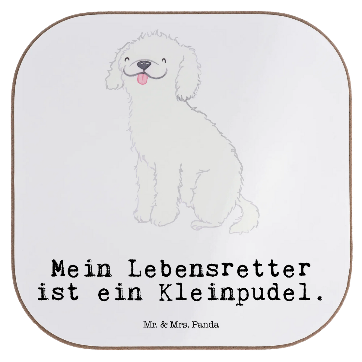 Square coaster Miniature Poodle Lifesaver gift, party, gifts, breakfast, glass coasters, presents, Coasters, Dog, dog breed, purebred dog, dog owner, animal lover, giving, puppy