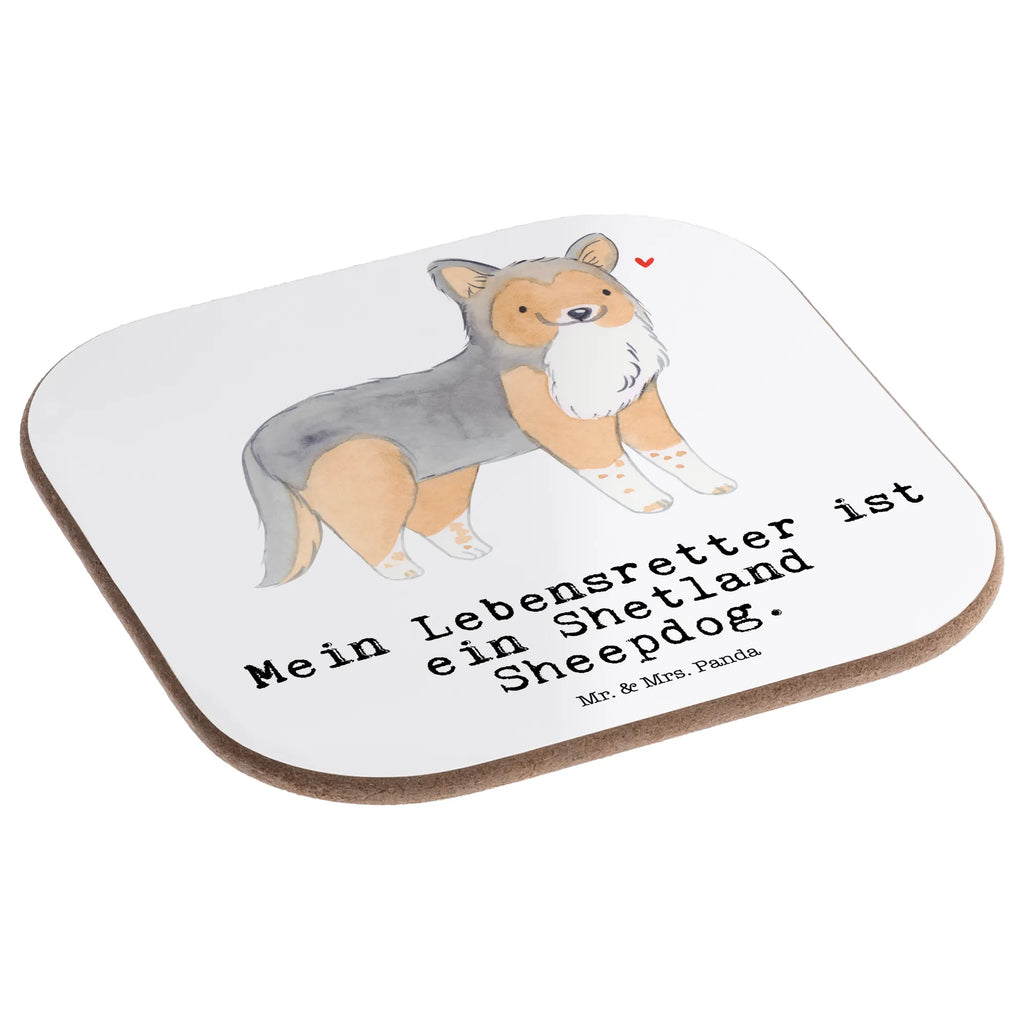 Square coaster Shetland Sheepdog Lifesaver party, gift, breakfast, presents, gifts, Coasters, glass coasters, Dog, dog breed, purebred dog, dog owner, animal lover, giving, puppy