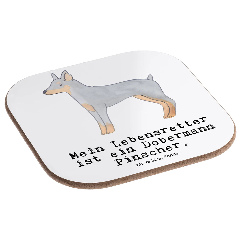 Square coaster Doberman Pinscher Lifesaver breakfast, glass coasters, gift, party, gifts, Coasters, presents, Dog, dog breed, purebred dog, dog owner, animal lover, giving, puppy