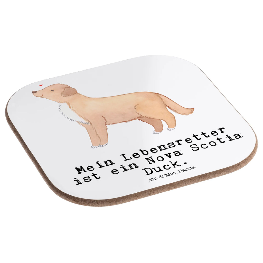 Square coaster Nova Scotia Duck Lifesaver party, glass coasters, presents, breakfast, Coasters, gifts, gift, Dog, dog breed, purebred dog, dog owner, animal lover, giving, puppy