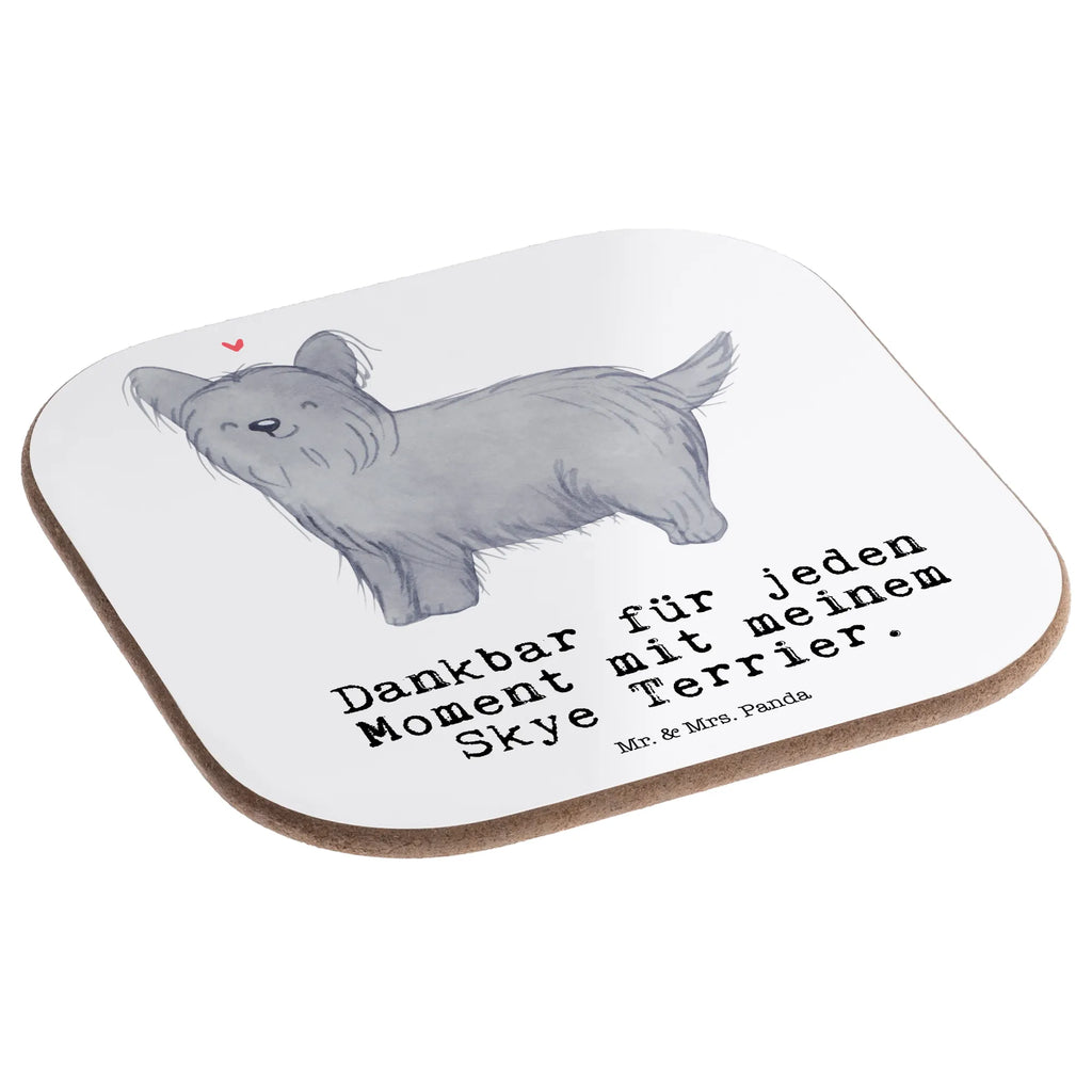Square coaster Skye Terrier Moment presents, Coasters, gifts, breakfast, glass coasters, party, gift, Dog, dog breed, purebred dog, dog owner, animal lover, giving, puppy