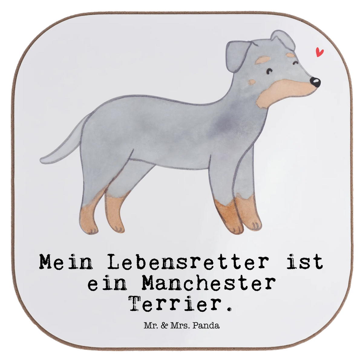 Square coaster Manchester Terrier Lifesaver party, gift, breakfast, Coasters, glass coasters, gifts, presents, Dog, dog breed, purebred dog, dog owner, animal lover, giving, puppy