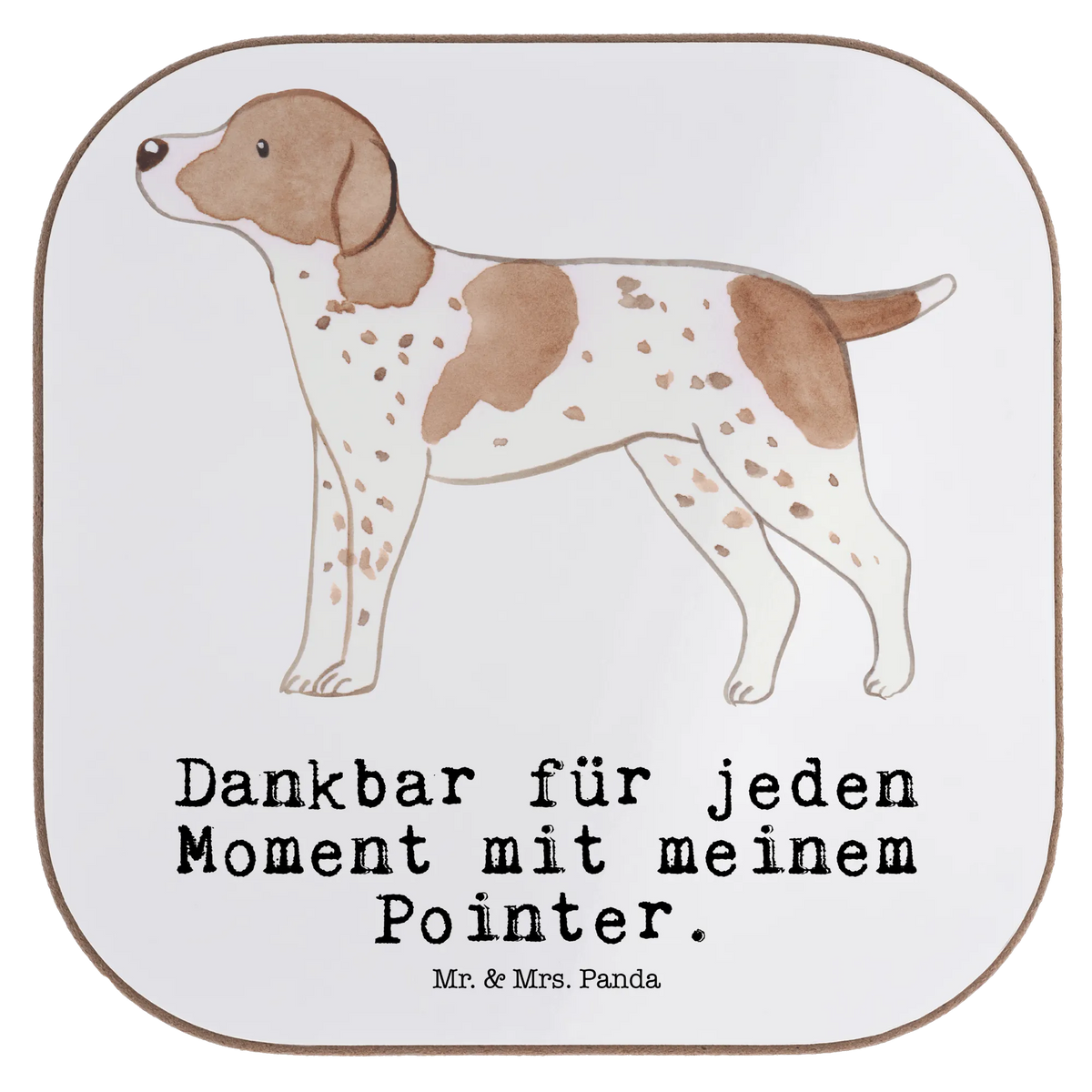 Square coaster Pointer Moment presents, gifts, gift, party, glass coasters, Coasters, breakfast, Dog, dog breed, purebred dog, dog owner, animal lover, giving, puppy