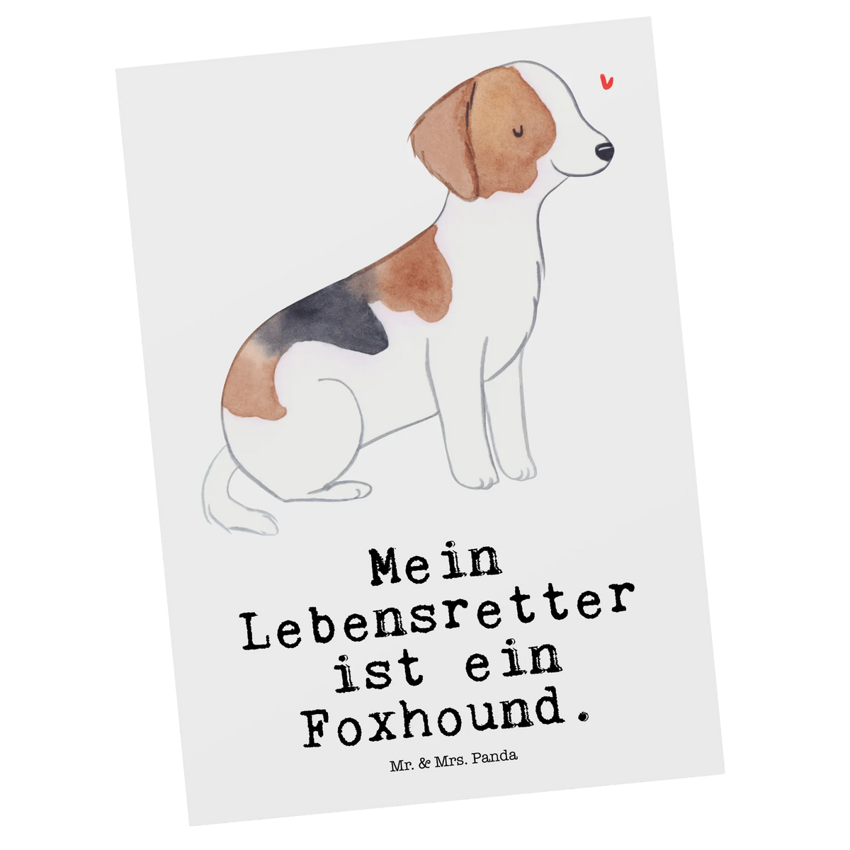 Postcard Foxhound Lifesaver gift card, Postcard, paper, invitation, gift, card, invitation card, postcards, letter, Dog, dog breed, purebred dog, dog owner, animal lover, giving, puppy
