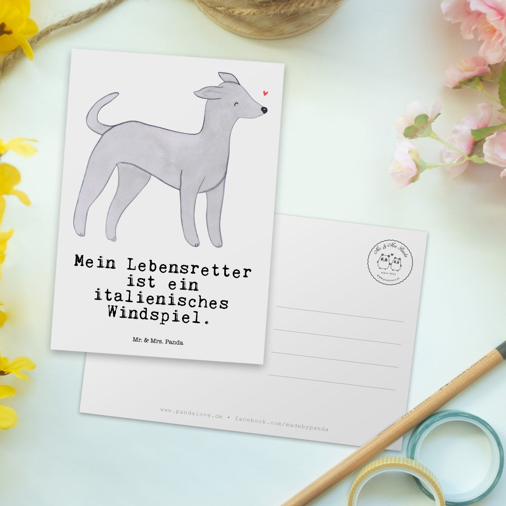 Postkarte Italienisches Windspiel Lebensretter Postkarte, Karte, Geschenkkarte, Grußkarte, Einladung, Ansichtskarte, Geburtstagskarte, Einladungskarte, Dankeskarte, Hund, Hunderasse, Rassehund, Hundebesitzer, Geschenk, Tierfreund, Schenken, Welpe, Italienisches Windspiel, Windhund, Italian Greyhound